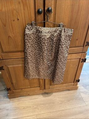 Worthington Brown & Cream Mini Skirt